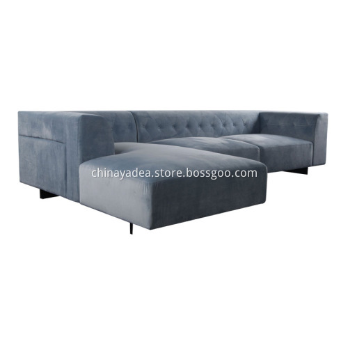 Modern velvet fabric living room sofa